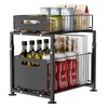 Dreamhigh Kitchen Cabinet Organiser, Extendable, Base Cabinet Organiser with Double