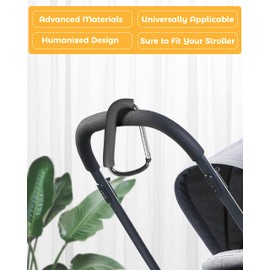 Stroller Hooks, 6.3" Large Stroller Clip, Stroller Hooks for Hanging Bags and Shopping, Stroller Accessories for Mommy, Large Carabiner