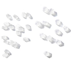 TOAOB 100pcs Clear Earring Backs Mixed Shapes Security Rubber Earring Safety Backs Stoppers for Earrings Making