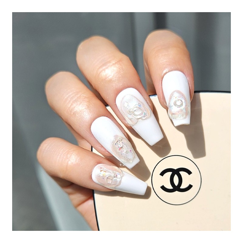 Fluttering handmade nail tips - Square / 일렁일렁 수제네일팁 -