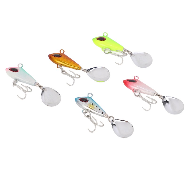5Pcs 10g Metal Fishing Lures Baits Vib Sequins Fishing Lure