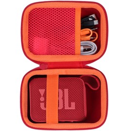 Lebakort Hard Case Compatible with JBL Go 4 Go 3 Go3 ECO Portable Bluetooth Speaker (Red Case)