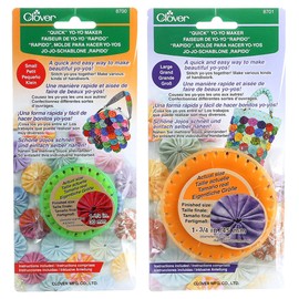 Bundle of Two (2) Quick Yo-Yo Makers: Small (makes 1.25" yo-yos) and Large (makes 1.75" yo-yos)