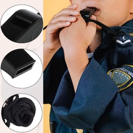 BUYUP Whistle, 4 Packs Plastic Sports Whistles with Lanyard, Loud Crisp Sound Whistle Ideal for Coaches, Referees, and Officials,Outdoor Survival Whistle