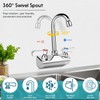 ZKDAUSDO 4 Inch Center Commercial Sink Faucet Wall Mount Kitchen