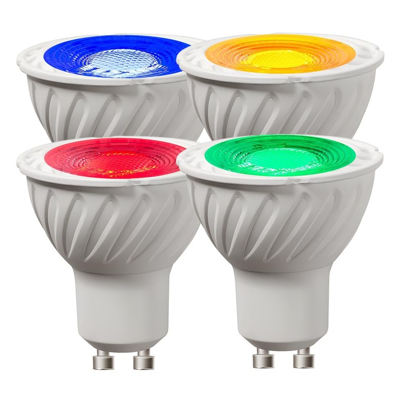 LIDESENMO 2-Pack LED Landscape Light 5W GU10 Red Green Blue