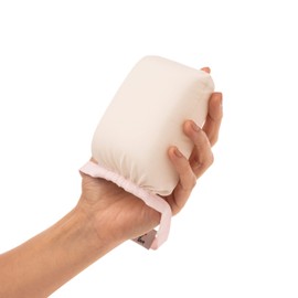 Facial Exfoliating Cellulose Sponge, Gentle Cleansing with Carrying&Hanging Pouch, Reusable Cleansing Pad, White