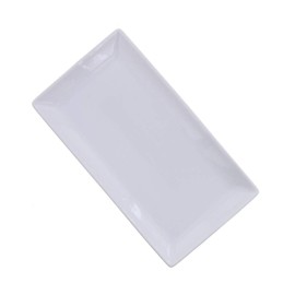 Tableware East Rectangular Plate, 7.9 inches (20 cm), White, LAPIS Square Plate, Rectangular Plate, Baking Plate, Serving Plate, Sashimi Plate, Frying Dish (7.9 inches (20 cm), White