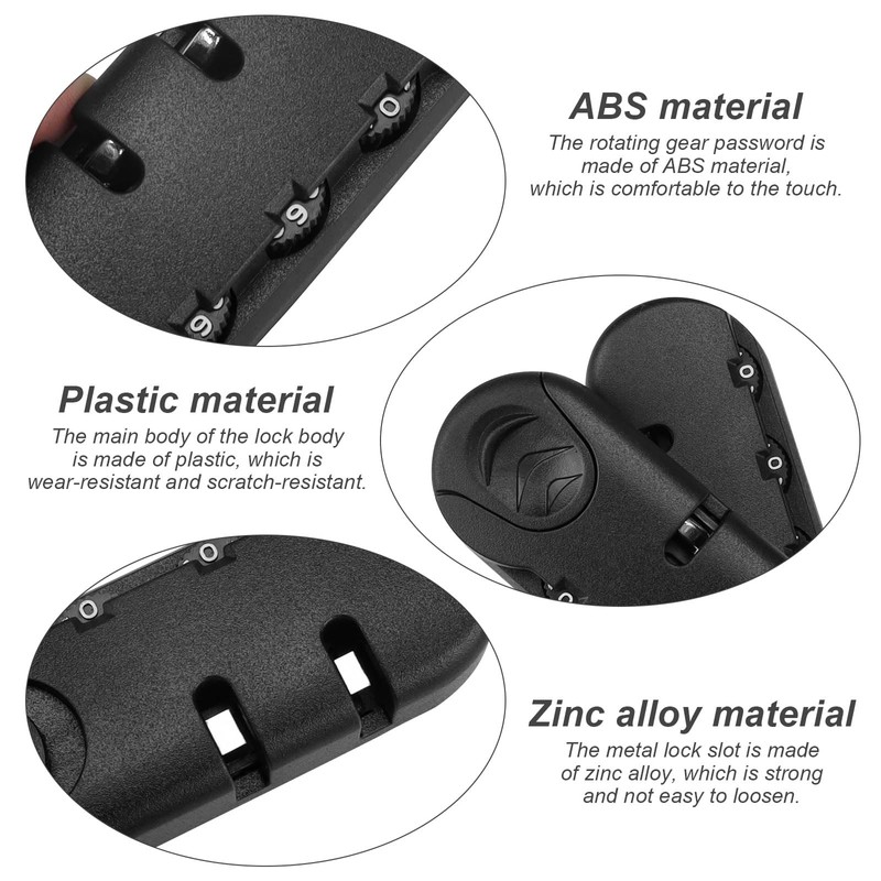 LNSYSNS Luggage Lock, 6 Pieces Combination Lock, 3 Digit Suitcase