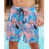 Milin Naco Mens Swim Trunks 7 Inch Inseam Compression Liner