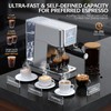 LERTIN Espresso Machine, 20Bar Compact Stainless Espresso Maker, With Milk