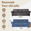 WEERRW Velvet Plush Fabric 4 Pieces Sofa Covers for 3