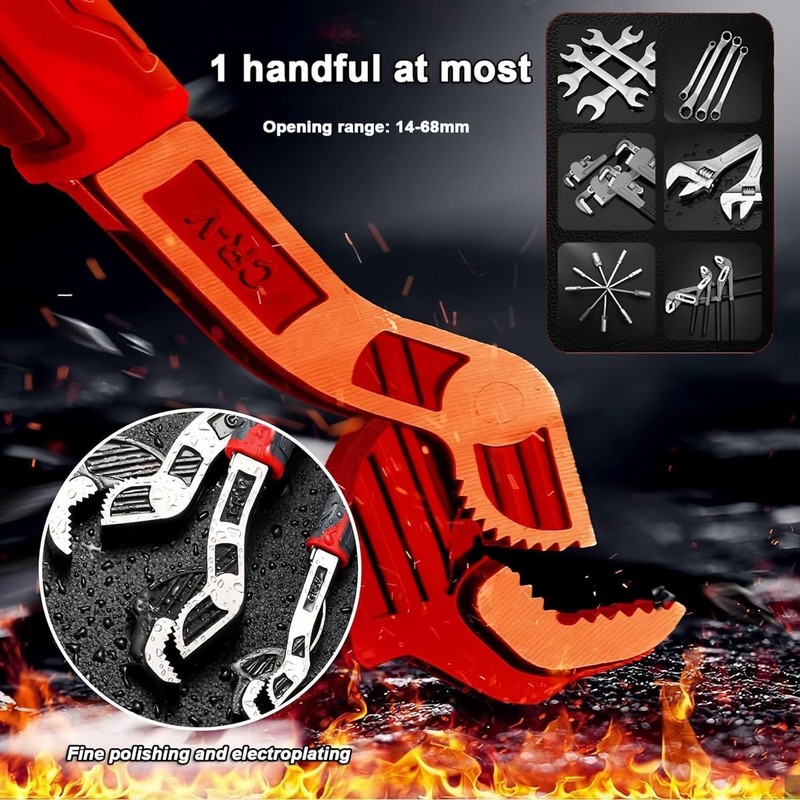 Self Adjusting Pipe Wrench,6" 8" 10" 12" Pipe Vise Micro