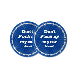 Lyxheth 2PCS Bling Car Cup Holder Coaster, Cup Holder Insert, 2.75 Inch Auto Cup Holders Insert Coaster, Car Accessory Silicone Anti-Slip Crystal Rhinestone Drink Cup Mat for Women (Blue, 2PCS)