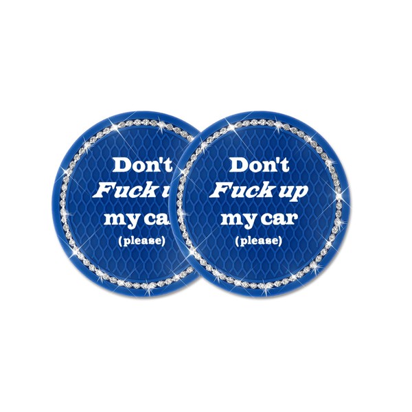 Lyxheth 2PCS Bling Car Cup Holder Coaster, Cup Holder Insert,