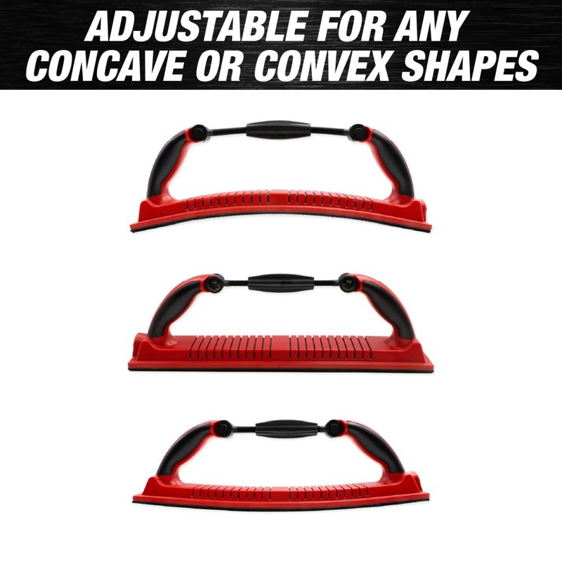 Adjustable Radius Flex Longboard Hand Sanding File Block with Hook