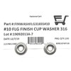 #10 Stainless Steel Flanged Finishing Washers Cup Washers Countersunk 316