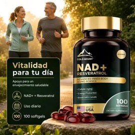 Suplemento Nad+ Resveratrol Energía Celular 100 Caps