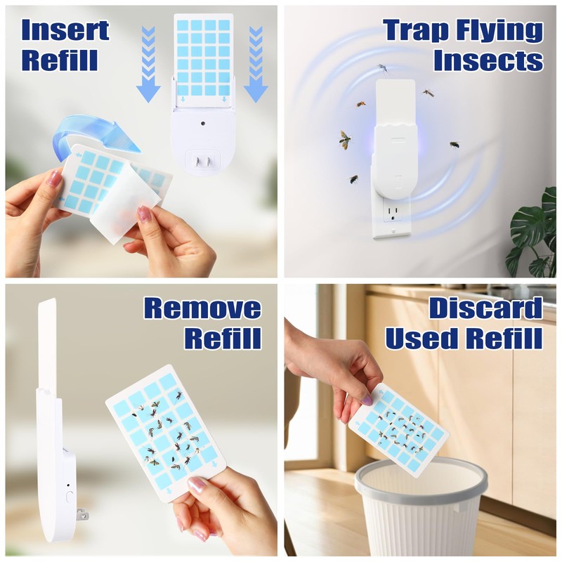 osseph Flying Insect Trap, Fruit Fly Traps for Indoors,Plug-in Bug
