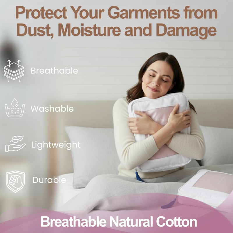 The Cashmere Choice Cashmere Storage Bags for Clothes, Sweaters, Scarves