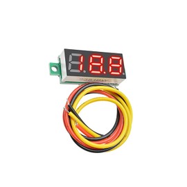 GTIWUNG Pack of 6 Mini Digital Voltmeters, DC 0.28 Inch Three-Wire Voltage Tester, DC 0-100 V Mini Digital Voltmeter Tester LED Display Reverse Polarity Protection and Accurate Pressure Measurement,