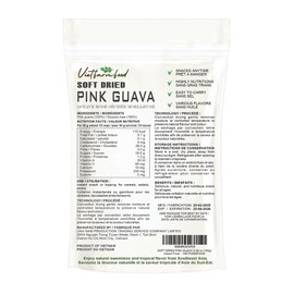SOFT DRIED PINK GUAVA 5.29 Oz (150g) VIETFARMFOOD: Convection dried fruit with a little sugar, salt, chilli, natural sweet, soft when chewed. Suitable for snack, topping, healthy desserts for all ages