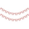 RICHHHA 2 Strings of 18pcs Champagne Pink Bow Garlands Banner