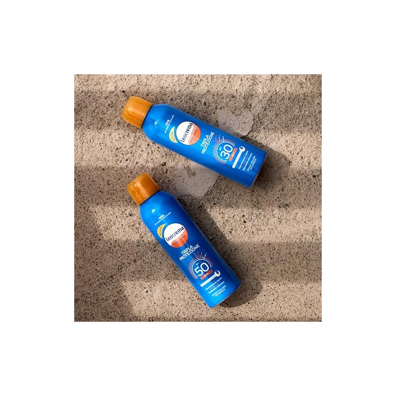 Leocrema - Sonnenschutzspray Invisible SPF 50, dreifacher Sonnenschutz, transparente und