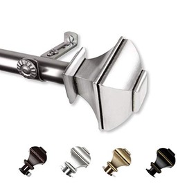 Rod Desyne 13/16" Moyat Single Curtain Rod, 28-48 inch, Satin Nickel