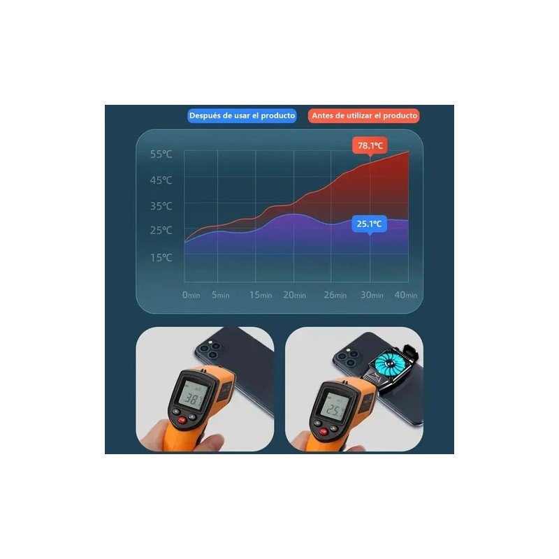 Ventilador Enfriador Para Celular Universal Recargable