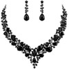 Fukinxus Wedding Bridal Jewelry Set for Women, Austrian Crystal Teardrop