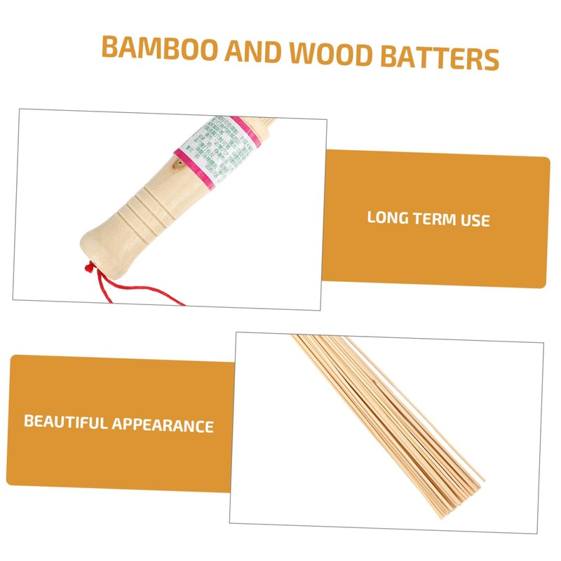 KOMBIUDA Beating Tail Hole Bamboo Massaging Rod Back Tools Immune
