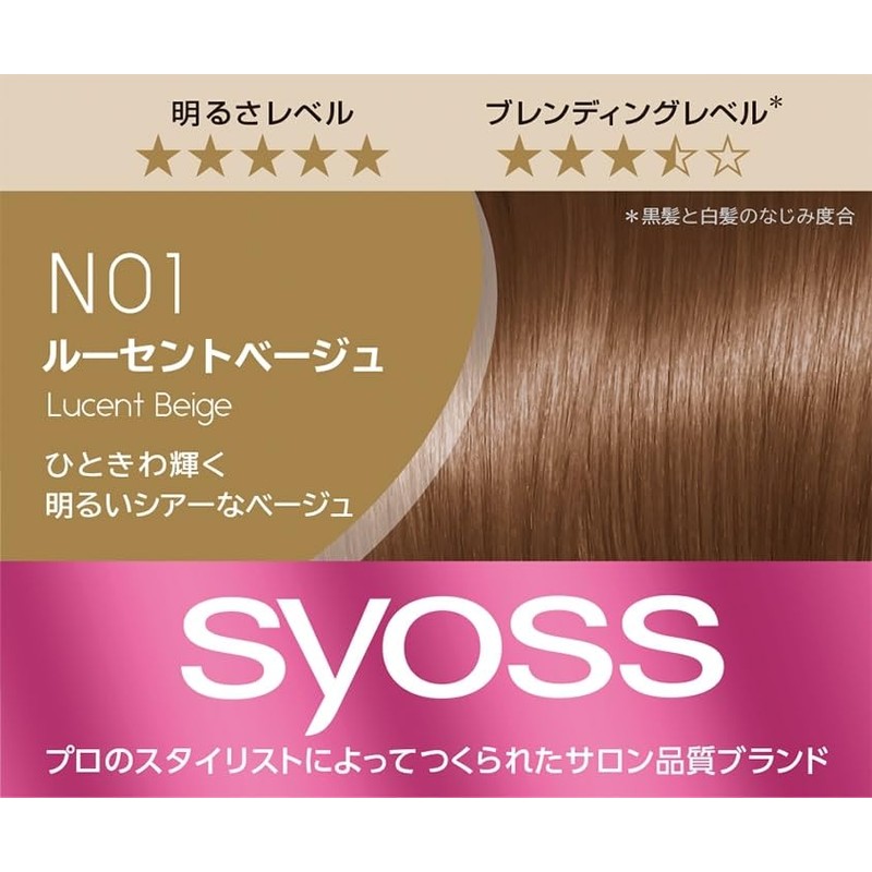 Syos Color Genic, Milky Hair Color N01, Lucent Beige 2P