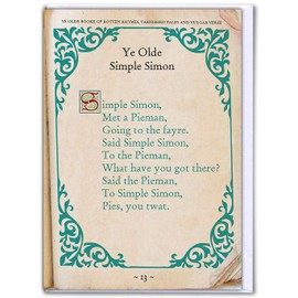 Brainbox Candy - Rude Birthday Cards Funny Humorous Happy Birthday - 'Simple Simon Rhyme' - For Best Friends Mates Him Her Boyfriend Girlfriend Mum Dads Partner