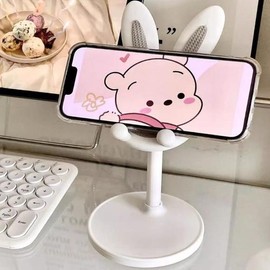 SellerHub Cute Rabbit Stand Smartphone Phone Holder Height Adjustable (S16415829) / 귀여운 토끼 스탠드 스마트폰 핸드폰 거치대 높이조절 (S16415829)