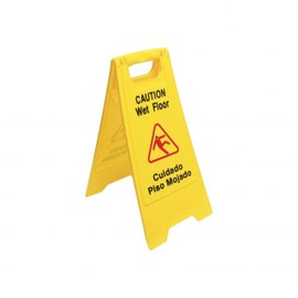 TrueCraftware- 24" x 12" Caution Wet Floor Sign Yellow Color- Double-Sided Safety Warning Signs for Commercial Use A Frame 24 Inches Height Bilingual Warning Sign