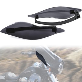 Adjustable Motorcycle Side Wings Windshield for Street Glide, Adjustable Fairing Side Air Deflector Wind Deflectors for Harley Davidson Electra Glide Trike Street Glide 2014-2022 Accessories