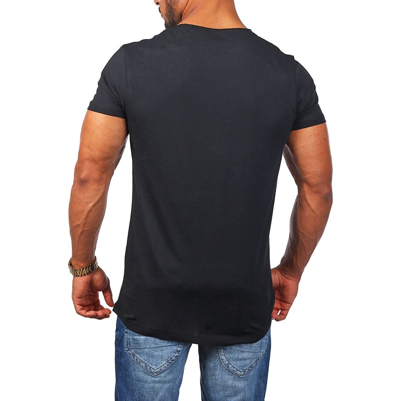 Young & Rich 1702 Men's Plain T-Shirt with Deep Crew