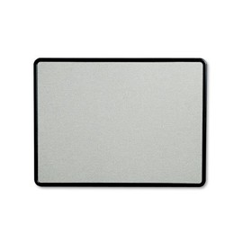 Quartet - Contour Fabric Bulletin Board, 48 x 36, Gray, Plastic Graphite Frame 7694G (DMi EA