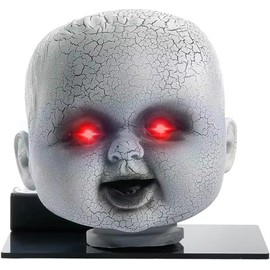 Creepy Doll Head Paranormal Ghost Spirit Communication Tool Equipment EMF Device Ghost Hunting Detection Equipment (red)