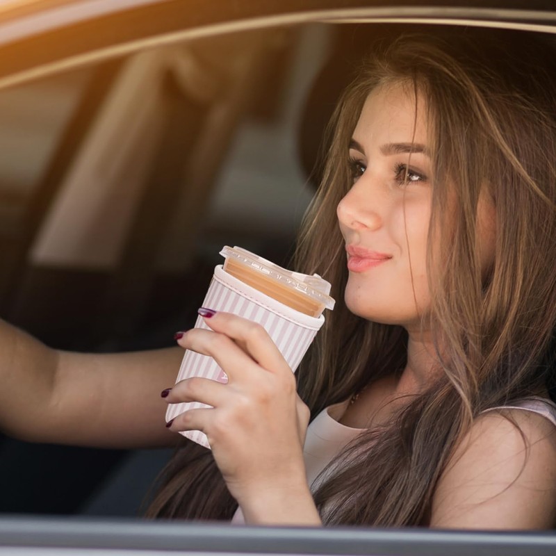 Reusable Insulated Neoprene Iced Coffee Cup Sleeve, Durable Drink Sleeve