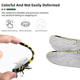 ProChosen Clip Antimosquitos con Forma de Libélula – 2 Unidades – Clips Decorativos Realistas para Sombrero, Repelente Físico de Insectos, Ideal para Jardín, Camping y Actividades al Aire Libre