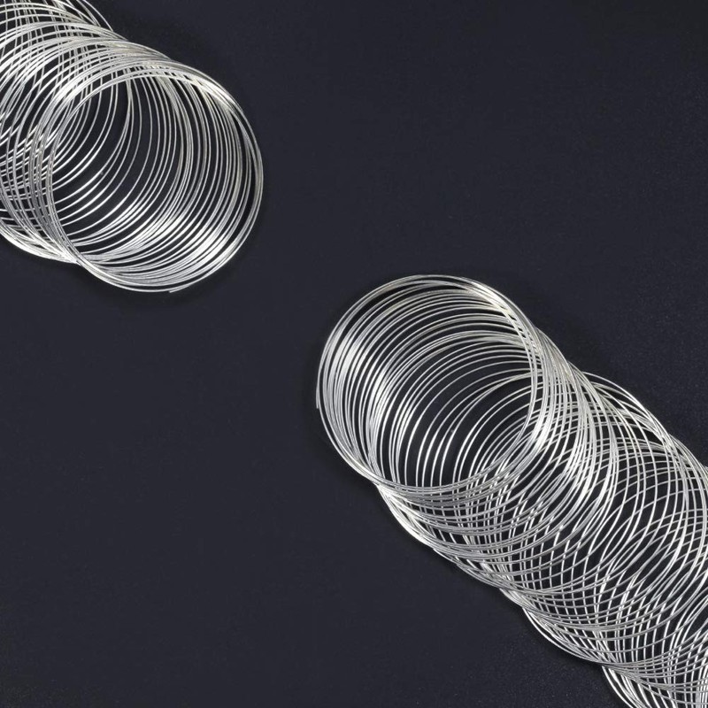 SPEEDWOX 100 Loops Silver Memory Wire 5 Inches Memory Wire