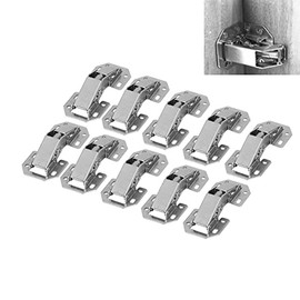10Pcs Soft Close Cabinet Hinge Furniture Concealed Cupboard Door Hinges with Screws Cabinet 90 Degree Full Overlay Hinges Kitchen Mount Hinge
