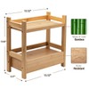 Sorbus Bamboo Bathroom Counter Organizer – 2-Tier Shelf with Hidden