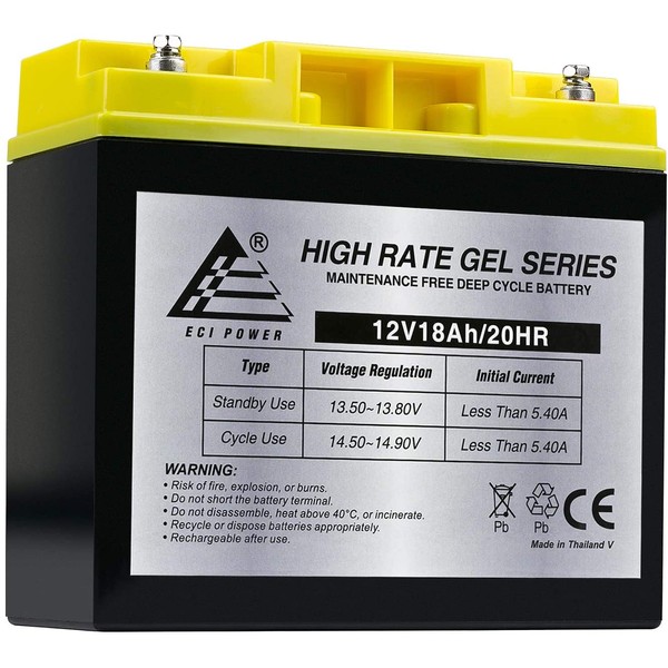 12V 18AH Gel Deep Cycle Battery ExpertPower