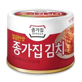 Jongga Cabbage Kimchi, Canned Shelf Stable Kimchi 160g (ORIGINAL KIMCHI)