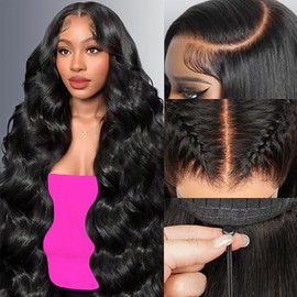 22 inch Body Wave Lace Front Wigs Human Hair 200% Density Pull Go 13x6 HD Transparent Glueless Human Hair Wig for Women Pre Plucked Pre Cut Bleached Knots with Baby Hair