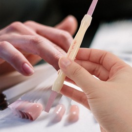 Gatuida 2pcs Pumice Stone Nail File Care Tool, Double-Headed Manicure Scrub Buffing Stick, Dead Skin Cuticle Remover Trimmer Buffer Pedicure Pen, Ceramic Nail Polishing Stick for Beauty Salon