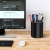 Metal Round Pen Holder Desk, Pen Holder, Black, Set of